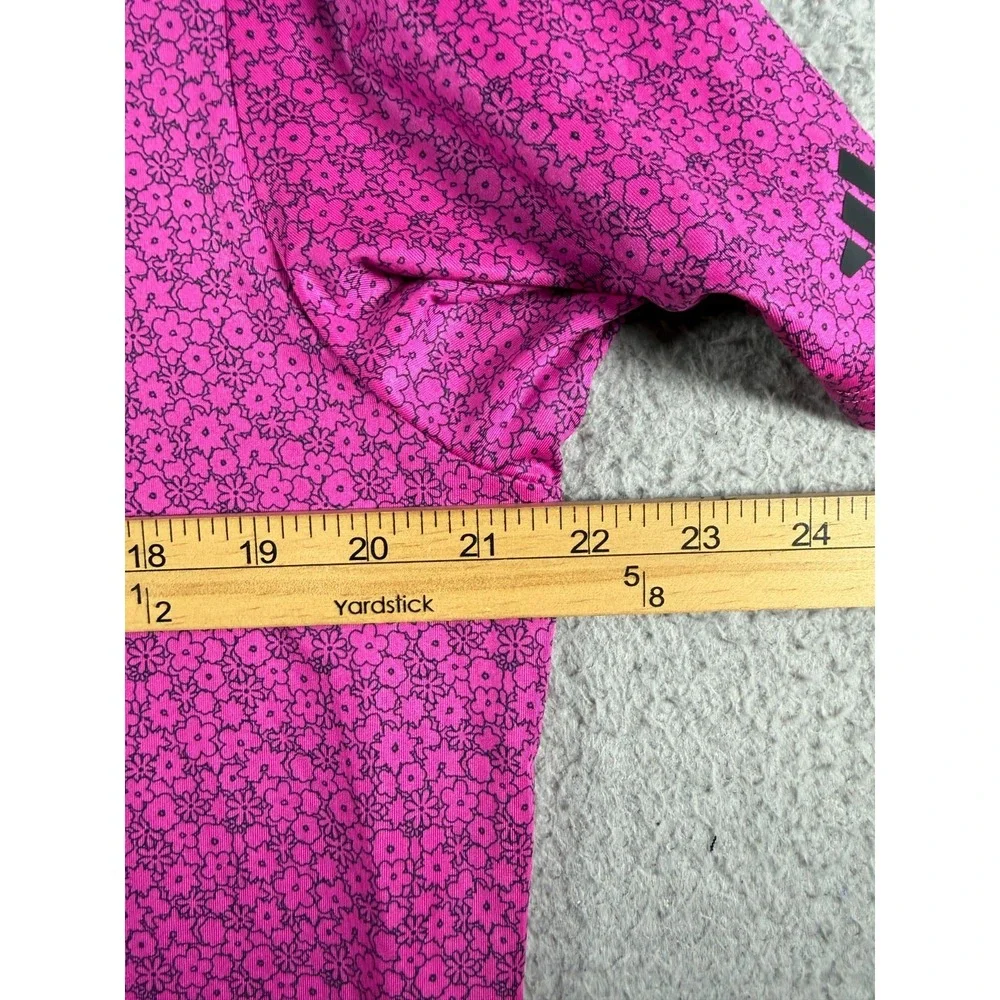 adidas Ultimate 365 Floral print Polo Shirt Mens Medium Performance Golf Stretch